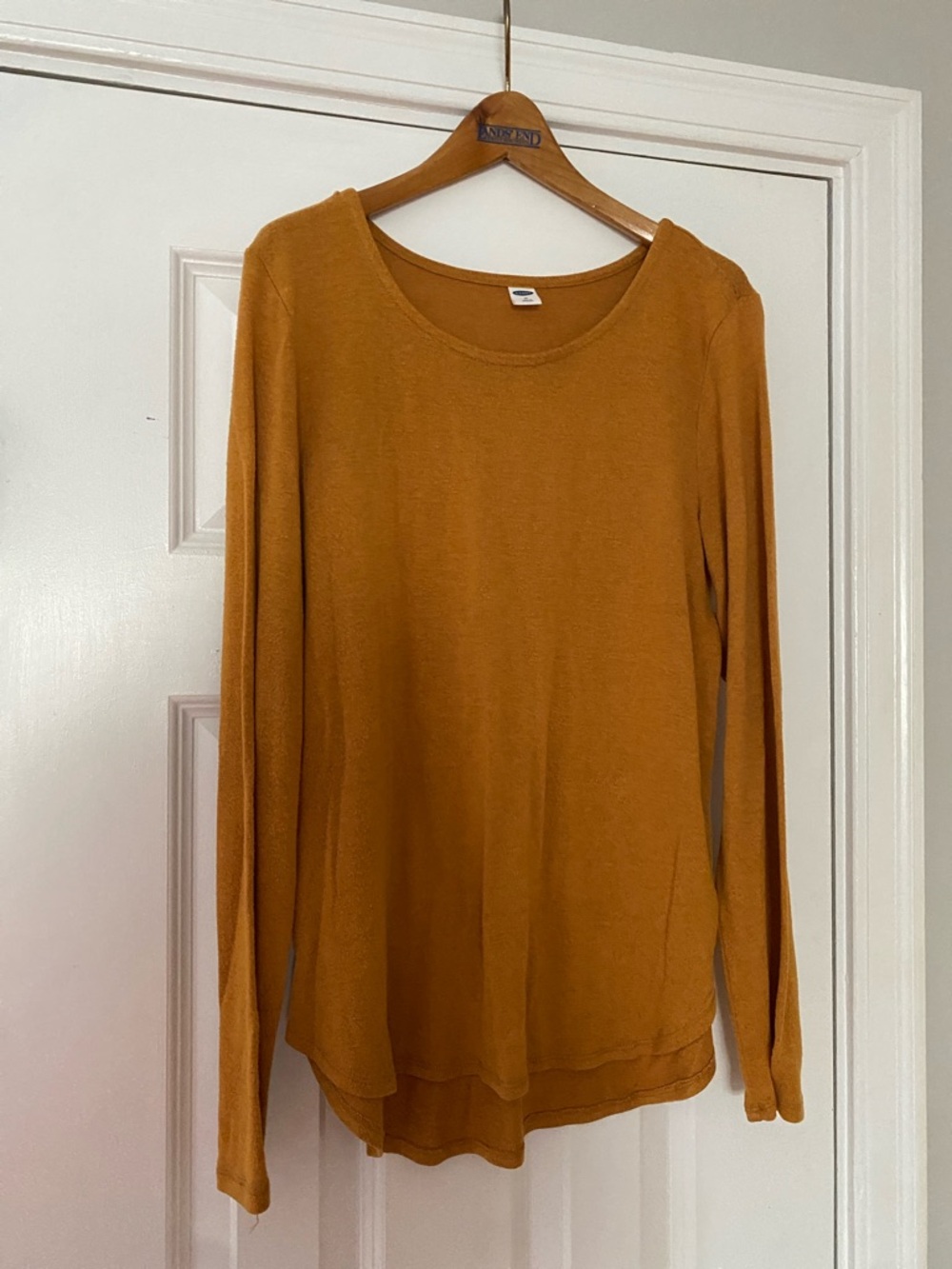Old Navy Long-Sleeve Scoop Neck Top - Mustard Gold